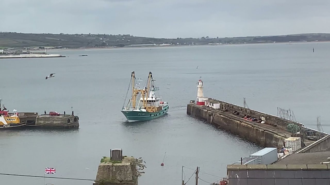Enterprise fishing trawler returning to port after storm Arwen #storm #fishing