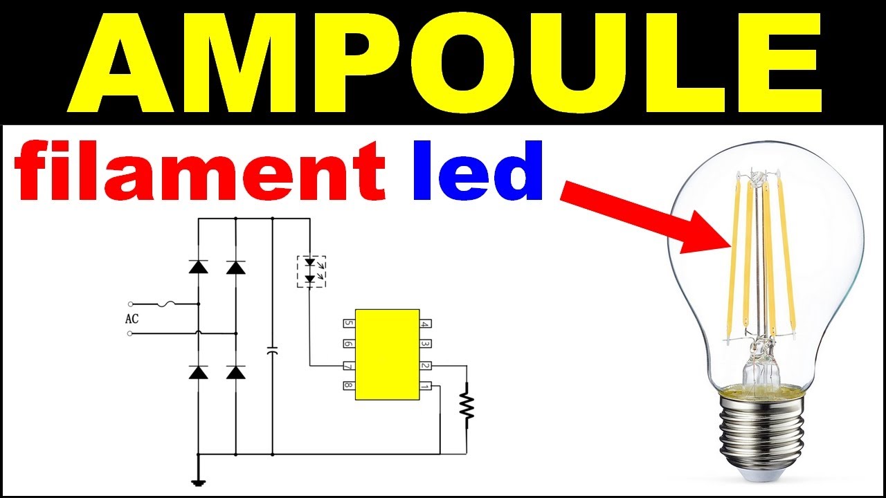 Ampoule led filament électronique comment elle fonctionne | how does an LED filament bulb work