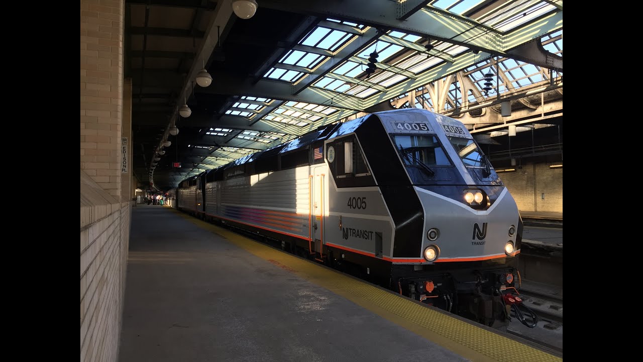NJ Transit HD 60fps EXCLUSIVE: Riding Behind PL42AC Double Header 4005 & 4019 on RVL Train 5445