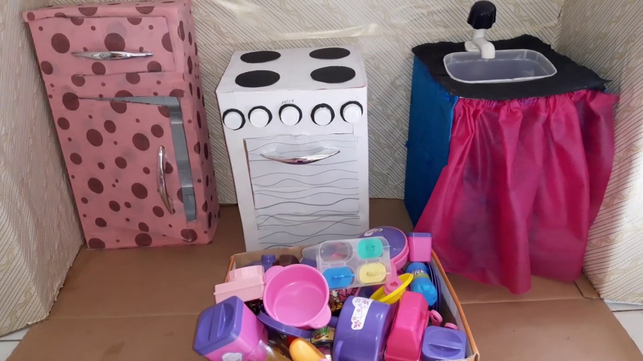 Arrumando e organizando minha cozinha novo de papelão