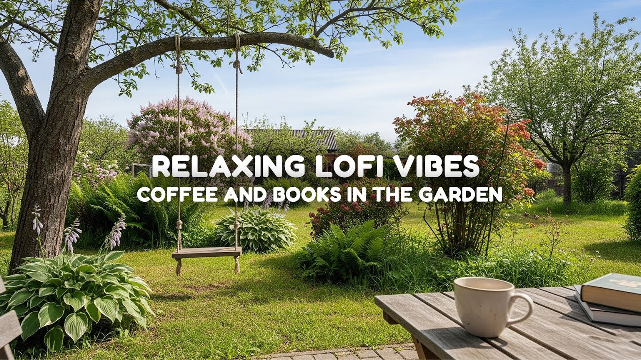 Relaxing Lofi Vibes | Coffee and Books in the Garden