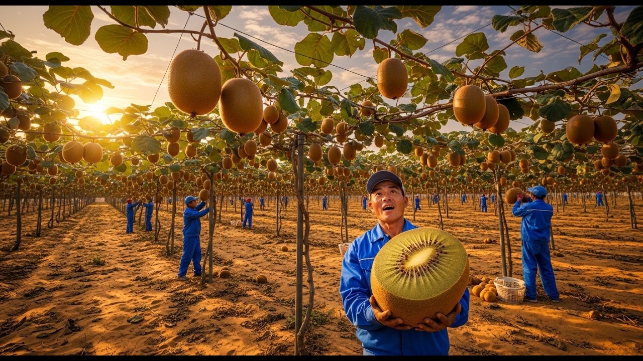 Inside Desert Kiwi Farming | From Water Discovery to High-Tech Harvest & Supermarket Sales