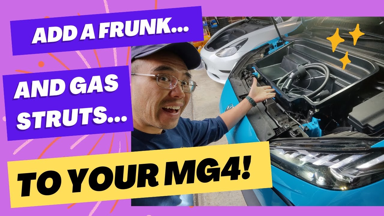 DIY install and review of MG4 frunk and gas struts from topevgear.com.au!