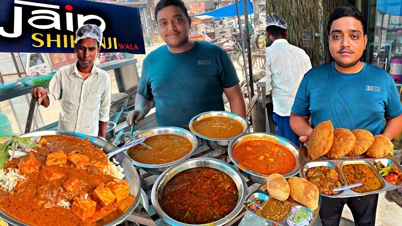 Old Faridabad के मशहूर Bedmi सब्ज़ी , छोले भटूरे , Rajma पनीर Rice Agra का स्वाद । Street Food India