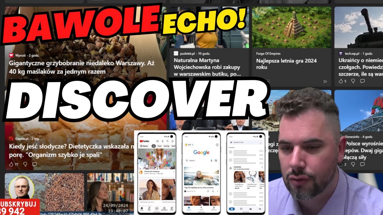 GOOGLE DISCOVER. Jak CLICKBAJTY są promowane w algorytmach Google? Oglądamy wywiad. #bawoleecho
