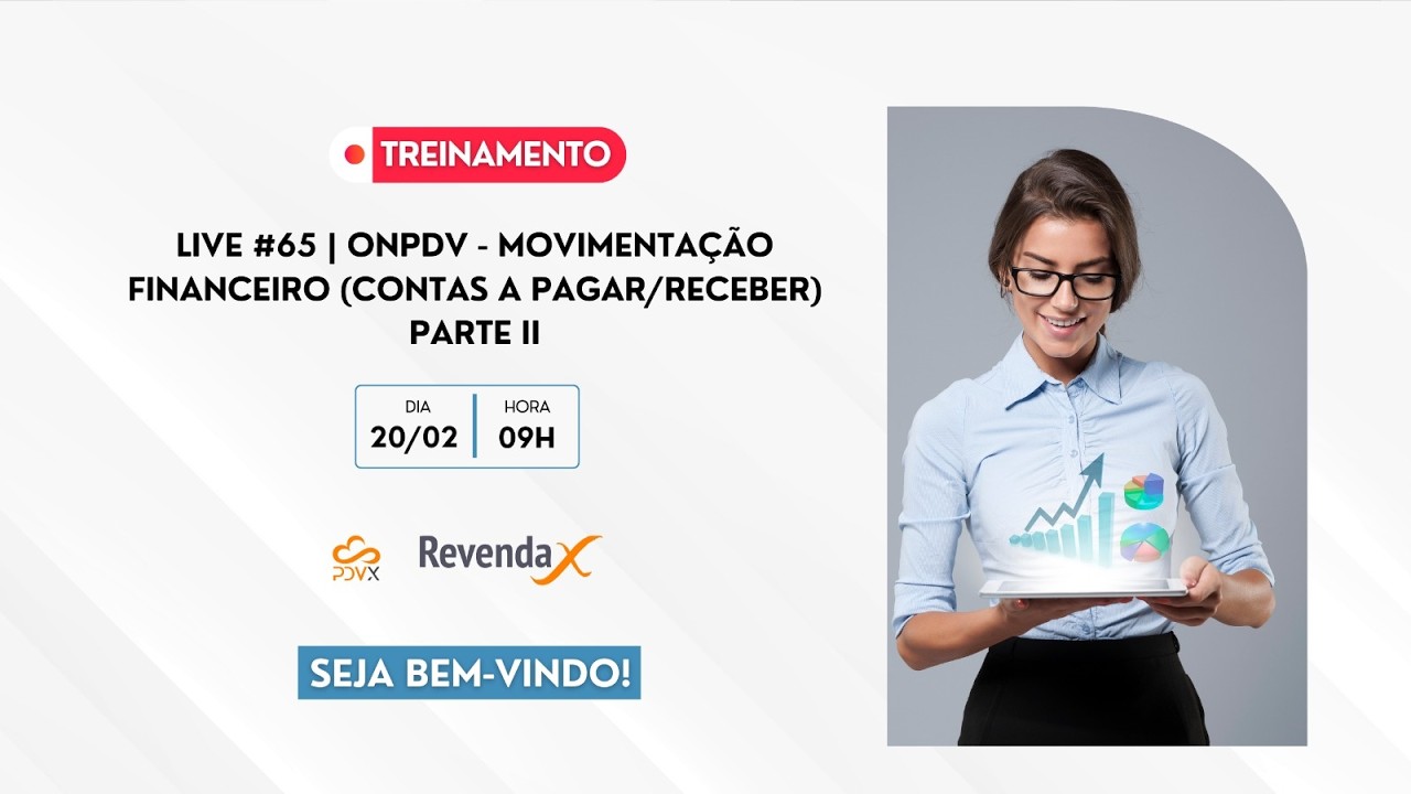 LIVE #65 | OnPDV - Movimentação Financeiro (Contas a pagar/receber) - PARTE II