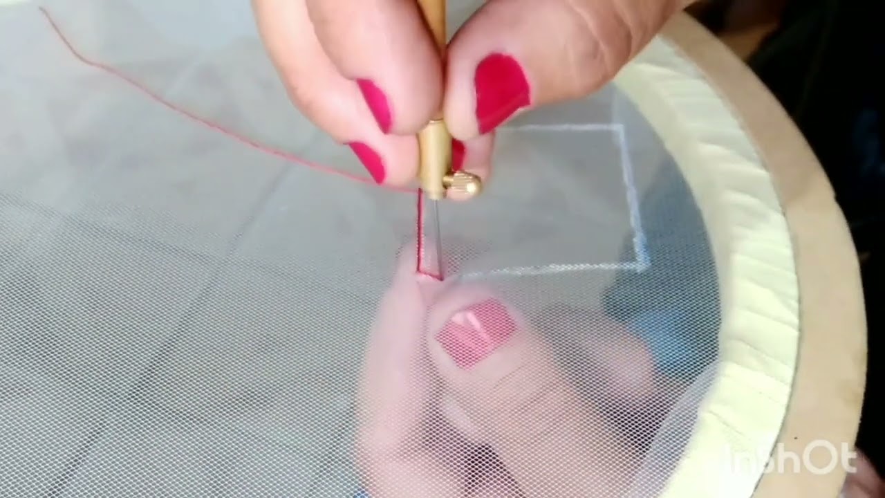 Bordado luneville primeras puntadas !! embroidery for beginner