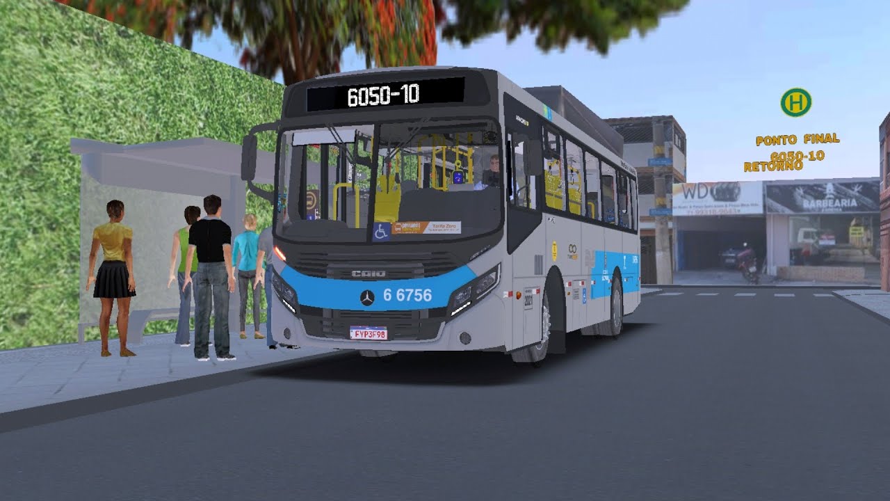 🔵 PBSU | Mapa Grajaú city v2 | Linha 6050-10 | Ida | Caio Apache Vip IV Midi MB OF-1519 Bluetec 5 