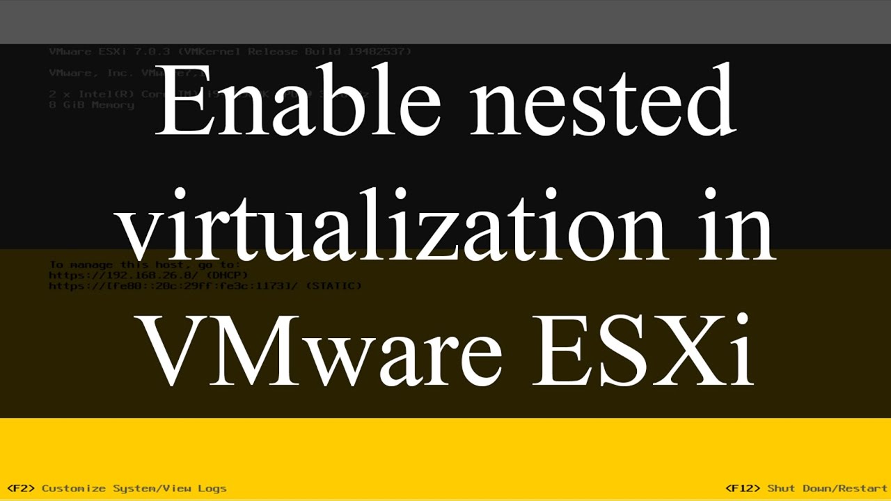 Как включить (развернуть) вложенную виртуализацию в VMware ESXi
