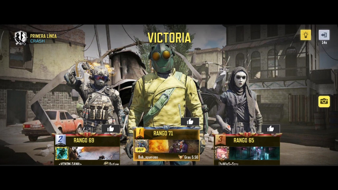 partida igualada en la nueva temporada de call of duty mobile de primera linea en crash