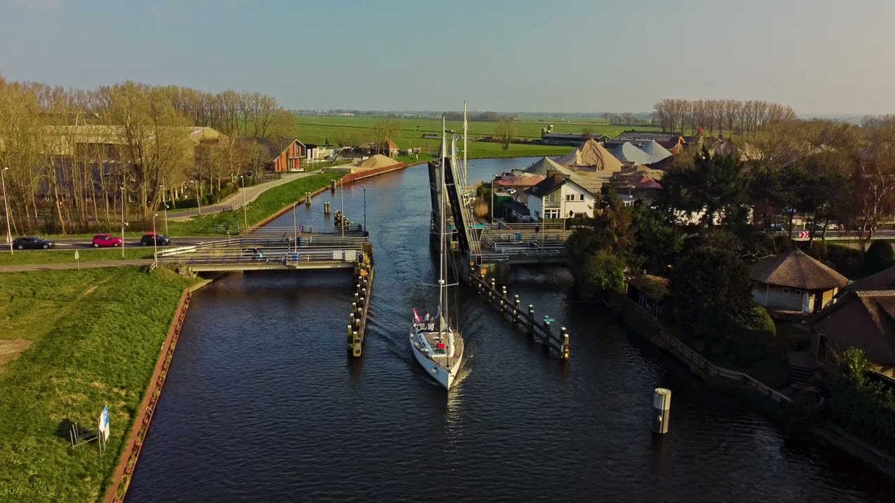 Vliegen boven de rivier de Eem