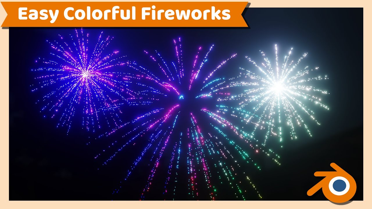 Blender Tutorial : Create Colorful Fireworks in Blender