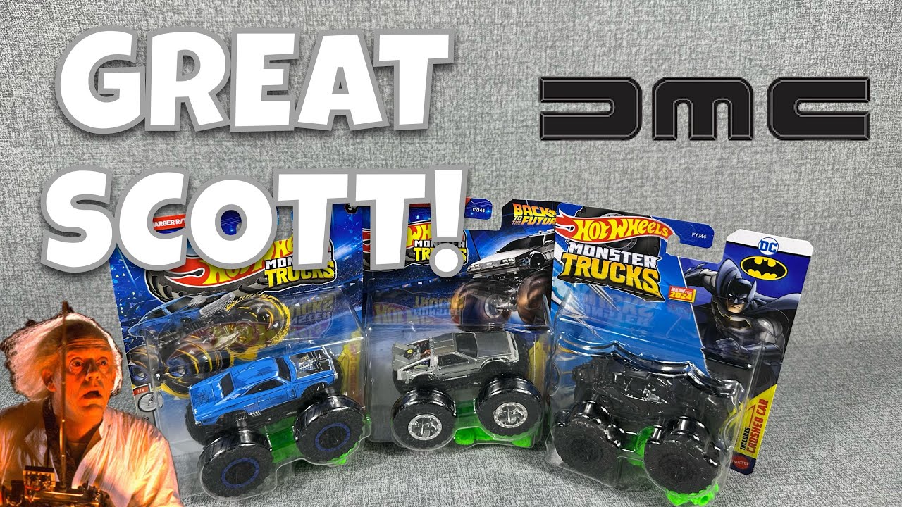DELOREAN AQUIRED! HOT WHEELS MONSTER TRUCKS OPENING AND REVIEW!