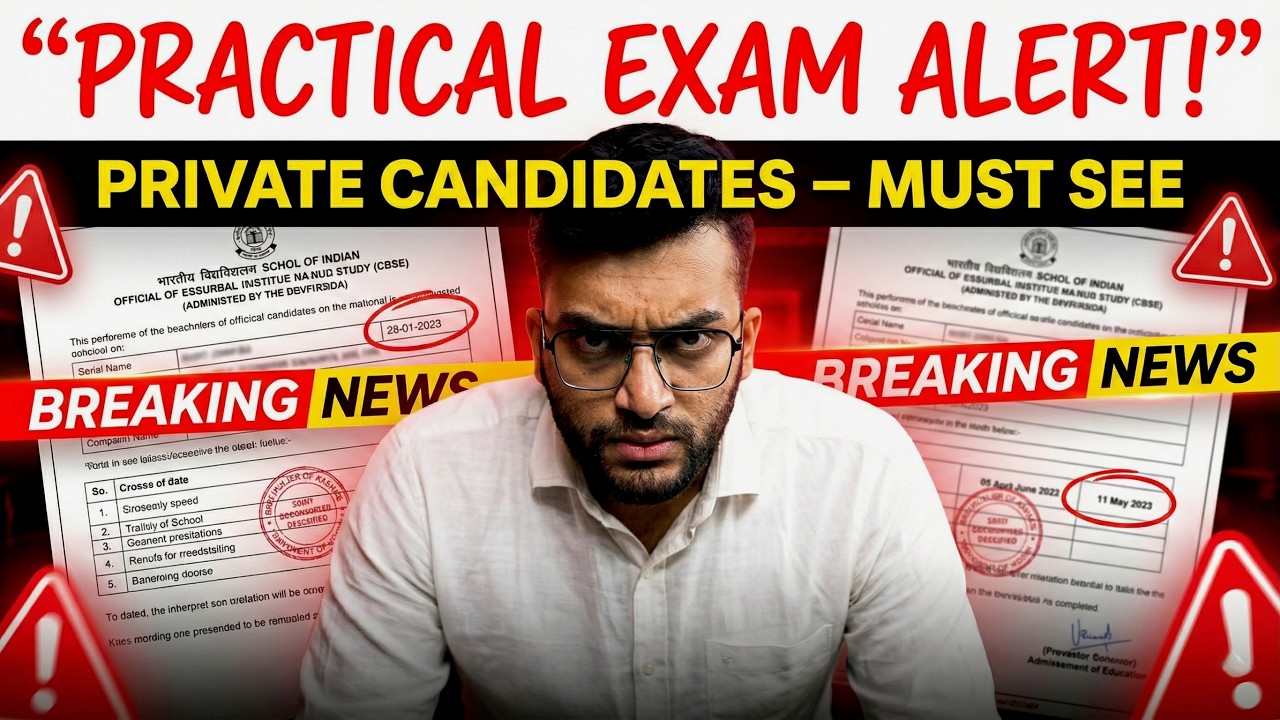 OFFICIAL: CBSE Private Candidate Practical Dates Out! 📅 Starting 23 Feb