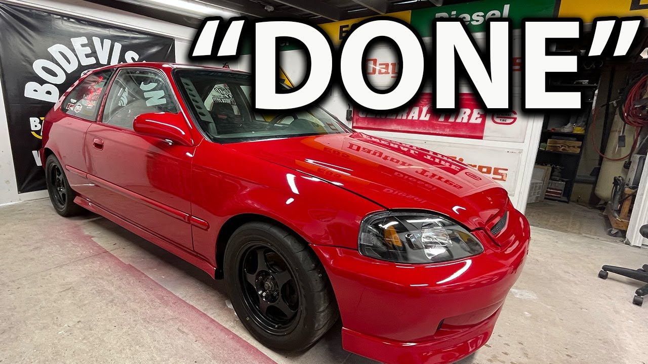 The @boostedboiz AWD Turbo Civic Hatch Paint Job Is DONE!