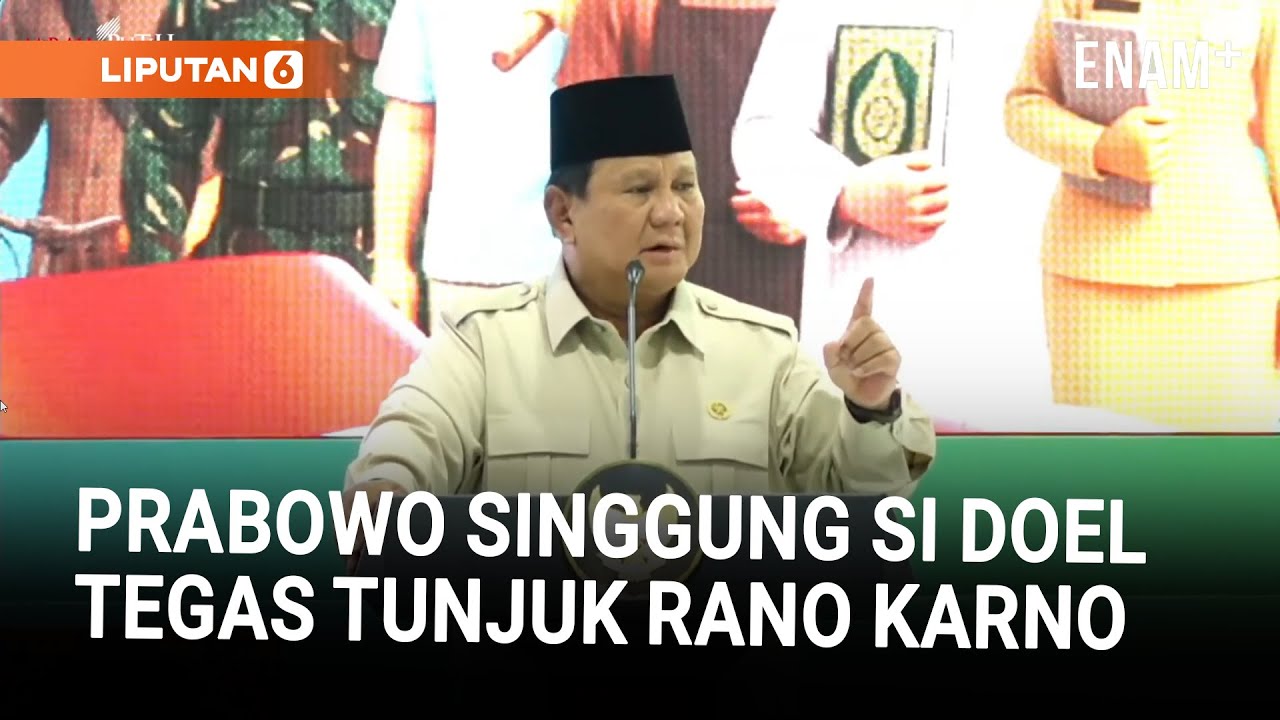 Prabowo Menohok Singgung Rano Karno 'Si Doel': Asal Lu Kerja, Gak Masalah Warna! | Liputan6