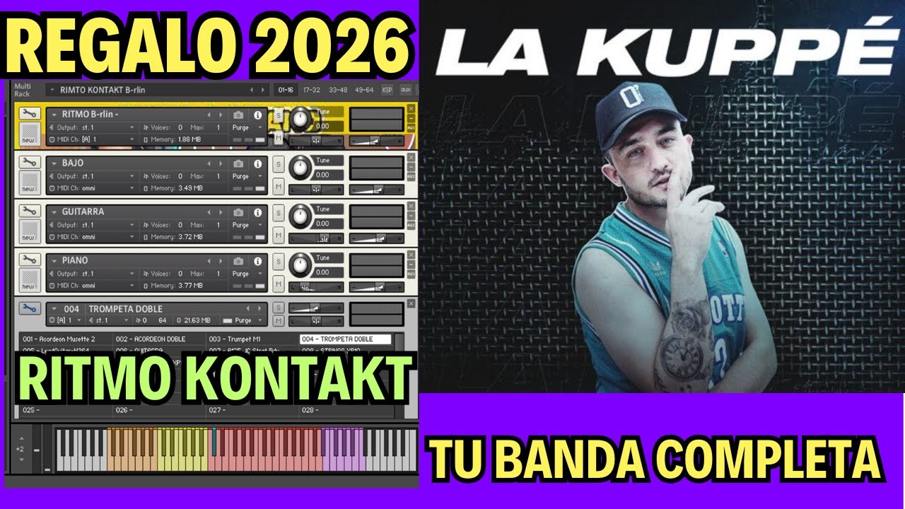 una banda completa en tu teclado (regalo de comienzo de año 2026)  Ritmo kontakt La Kuppe
