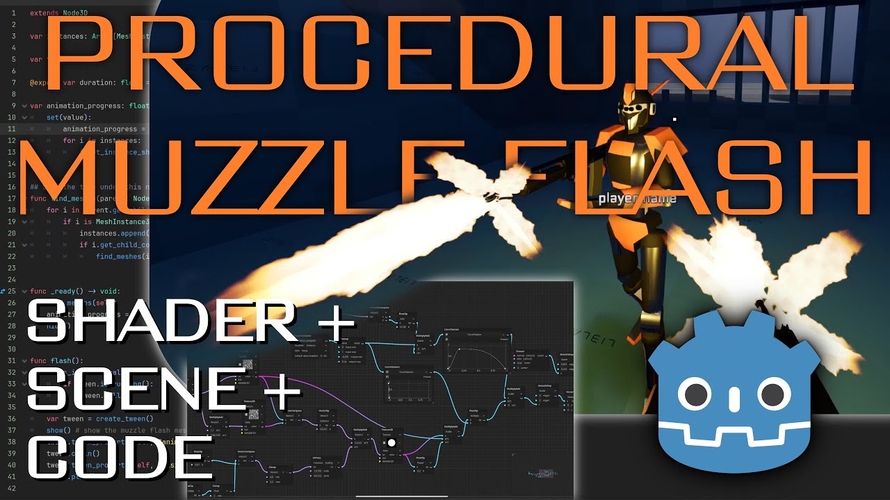 How I made an awesome procedural muzzle flash in Godot 4