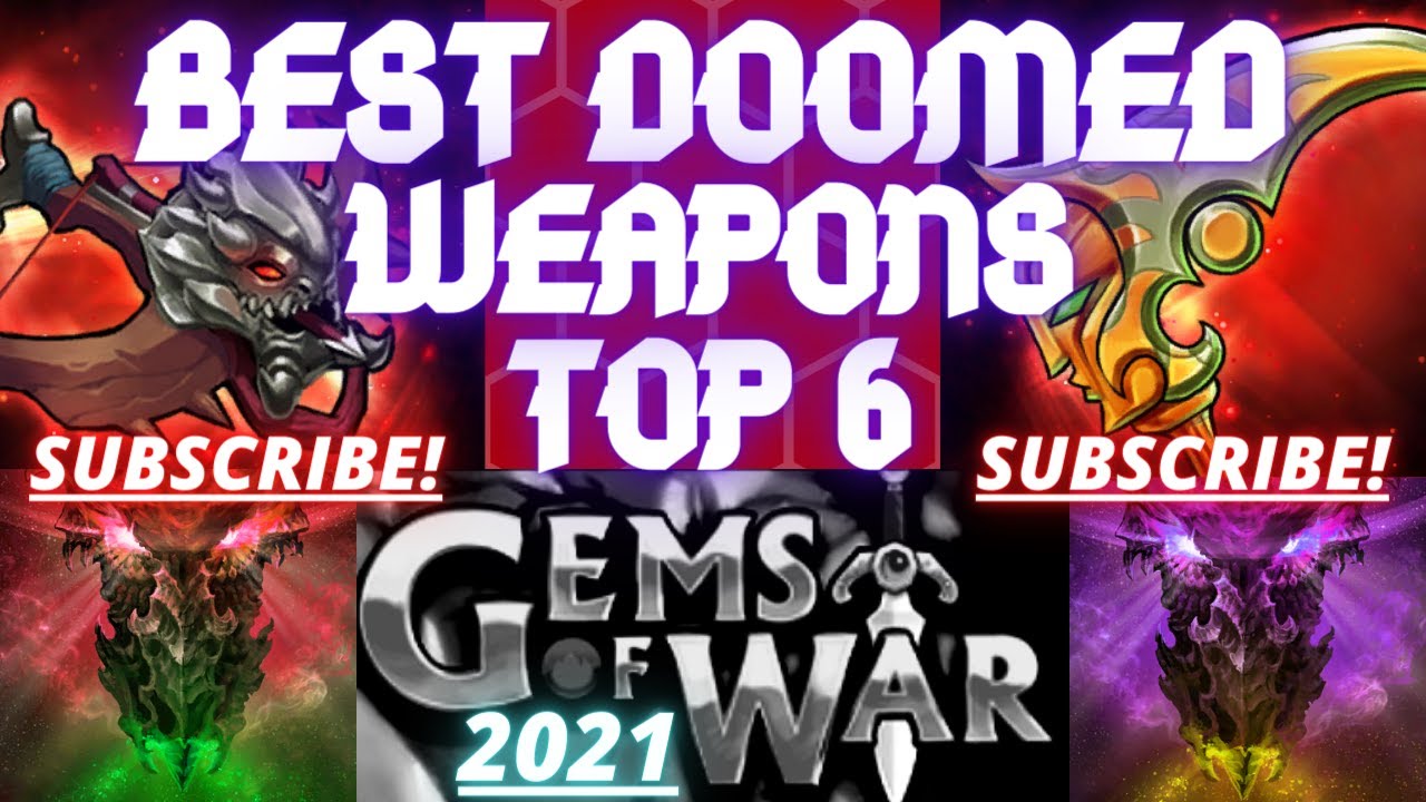 The BEST DOOMED WEAPONS | Gems of War Beginner Guide 2021 | Top 6 doomed weapons by color TEAMS