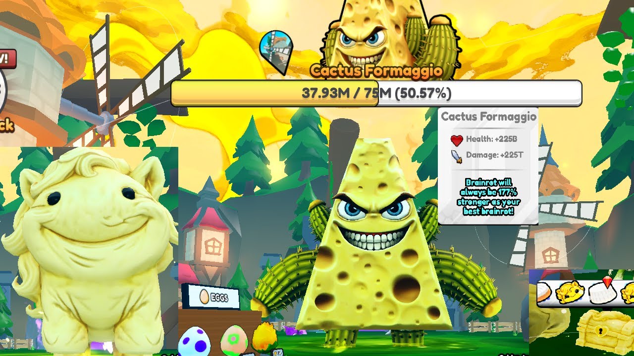 UNLOCKING MAX LEVEL Cactus Formaggio In Brainrot Evolution!