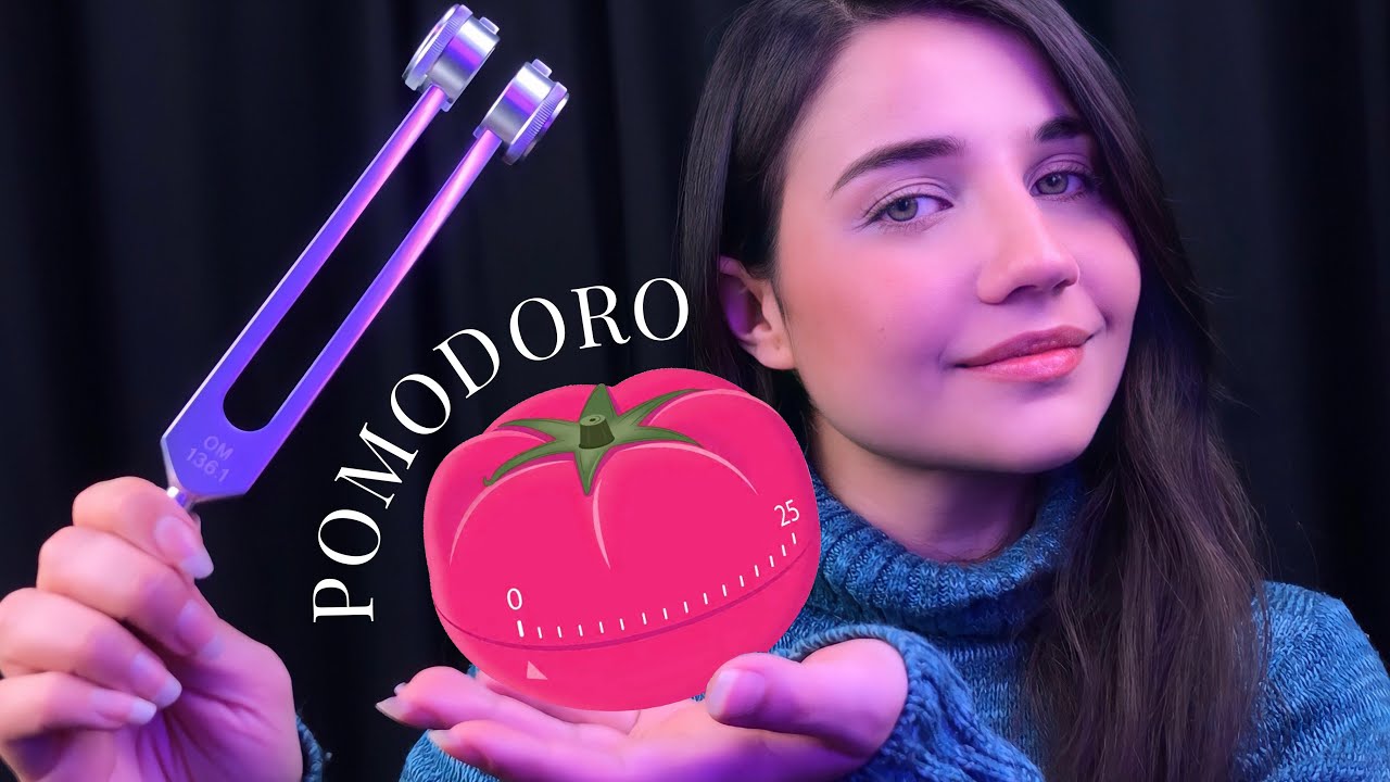 ASMR 2 HORAS: INAUDÍVEL POMODORO TIMER - TÉCNICA PARA CONCENTRAÇÃO, ESTUDOS, FOCO, RELAXAR, DORMIR