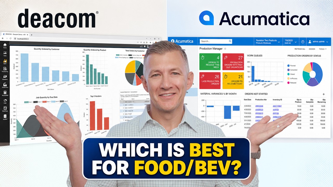 Deacom против Acumatica: что лучше для производителей продуктов питания?