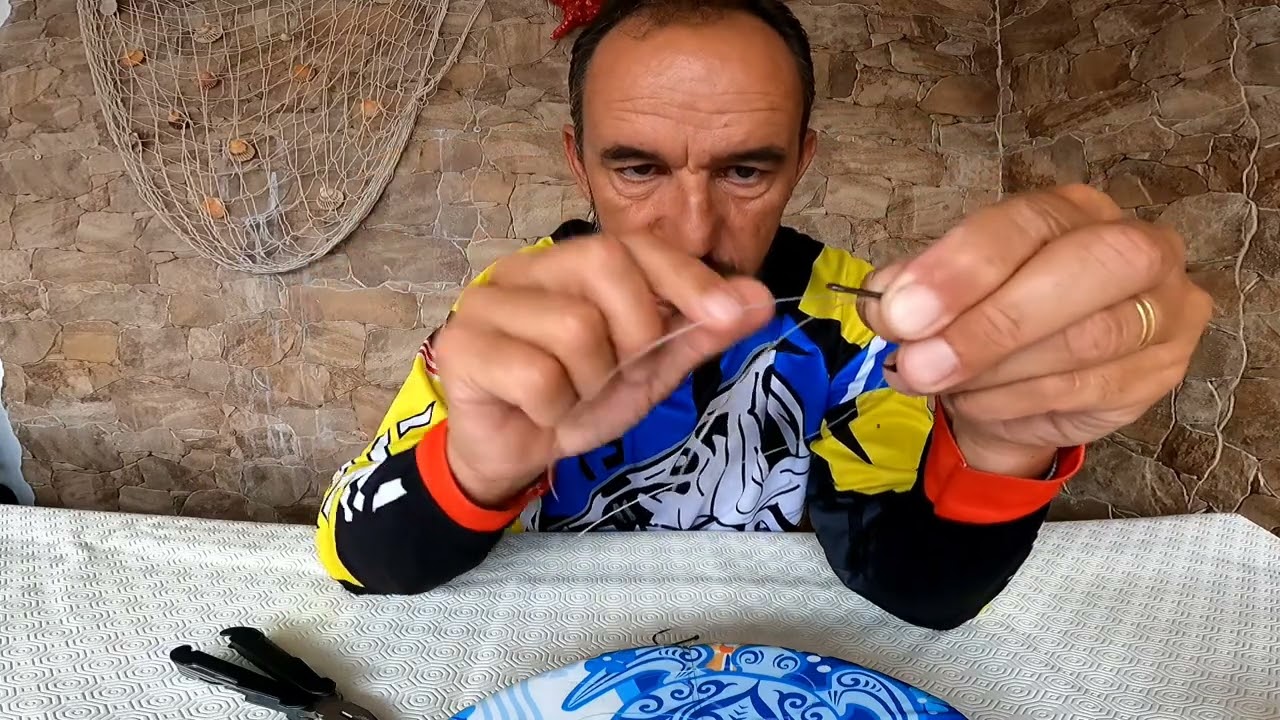 Como empatar anzóis em tandem