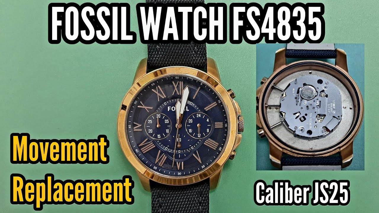 How To Change a Fossil FS4835 Watch Movement | Fossil Watch Repair Tutorial | Watch Repair Channel