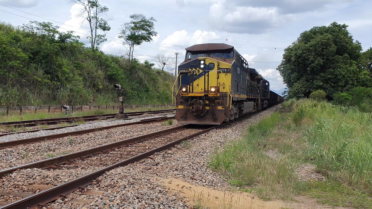 MRS - Dupla de AC44i Trem de Carvão vazio passando em Seropédica - RJ.