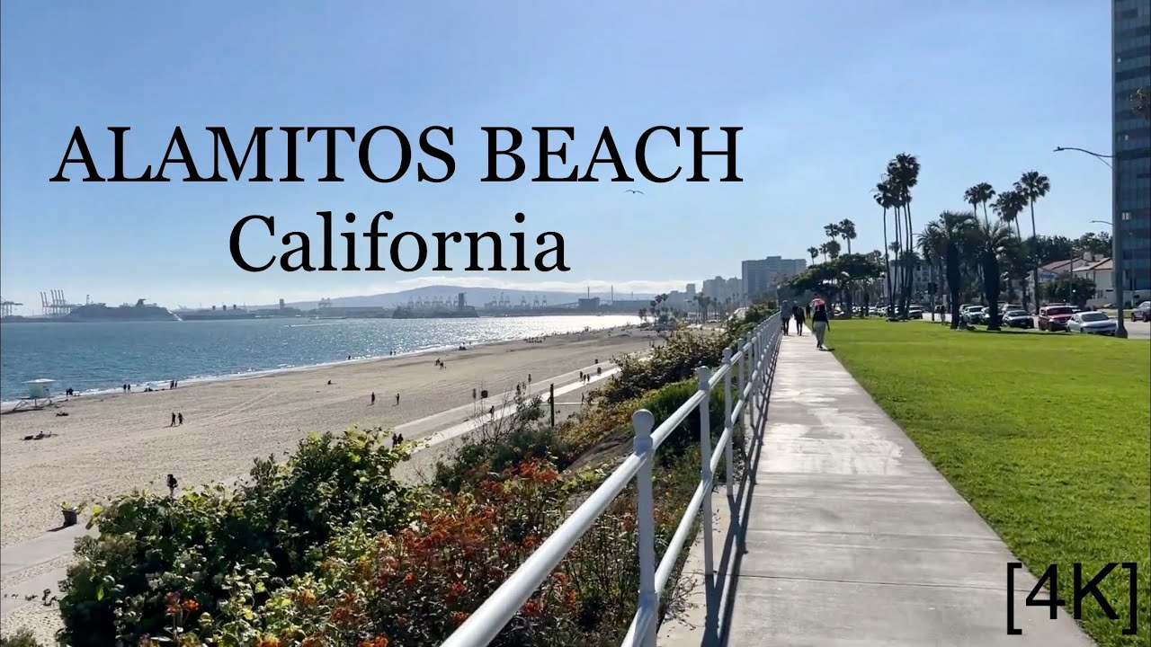 Alamitos Beach, Long Beach, California - 10 minutes walk (1080 HD)