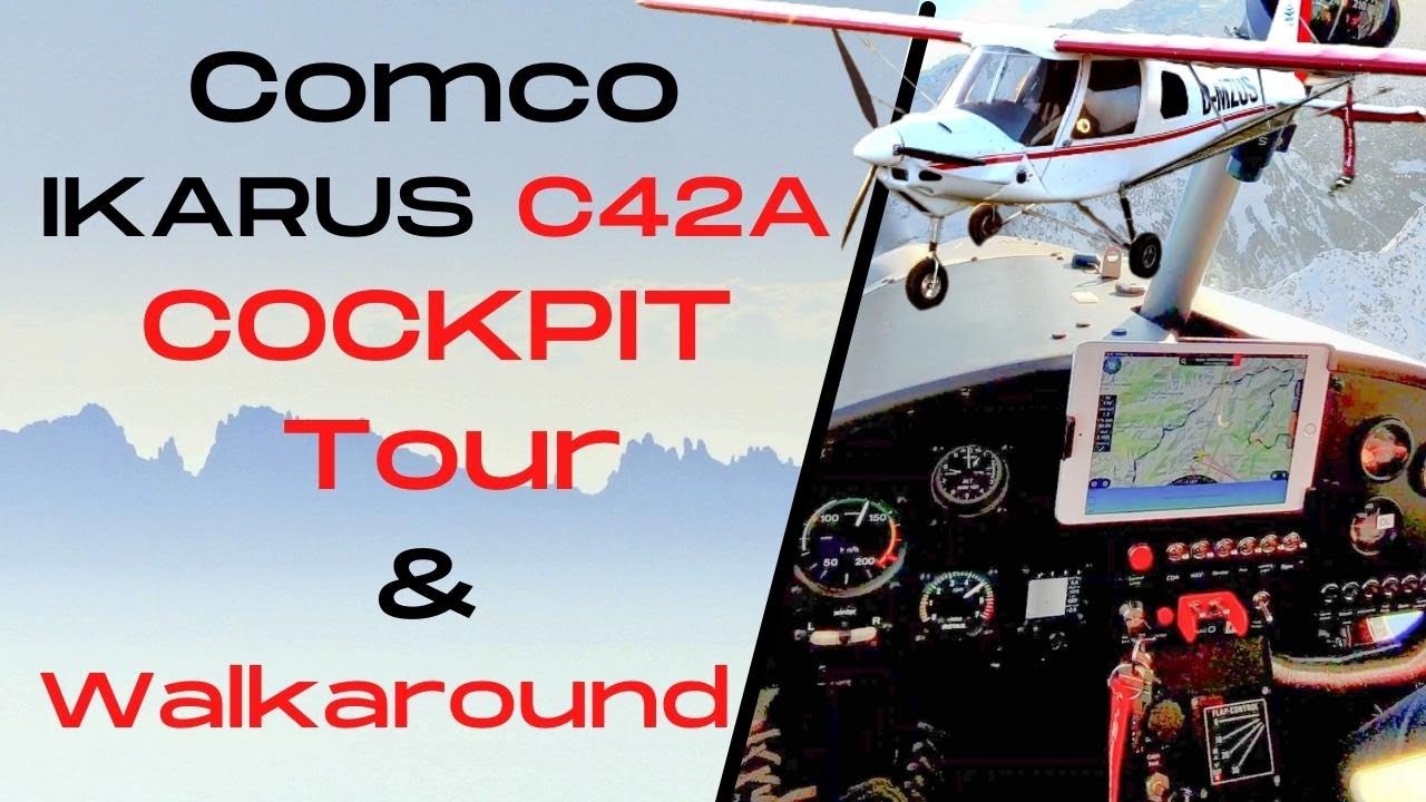 Ultraleichtflugzeug Comco Ikarus C42 COCKPIT Tour und Walkaround. Sportpilotenlizenz SPL UL