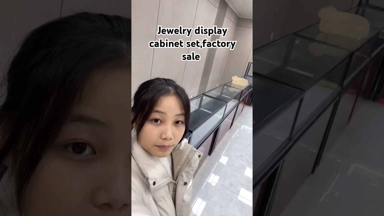 Black color jewelry display cabinet #shorts #cabinet #jewellery #pearl #necklace #displaycase