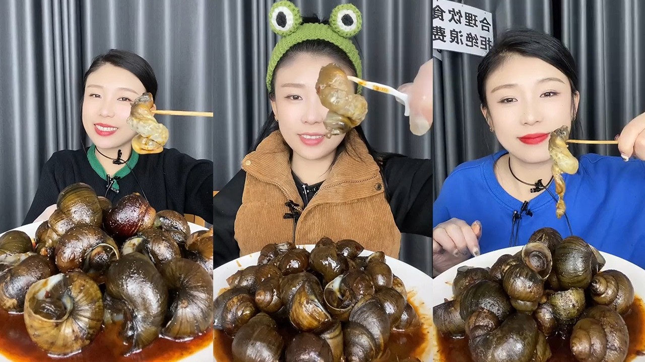【MUKBANG】Spicy River Snails🐚🌶#ASMR#yummy