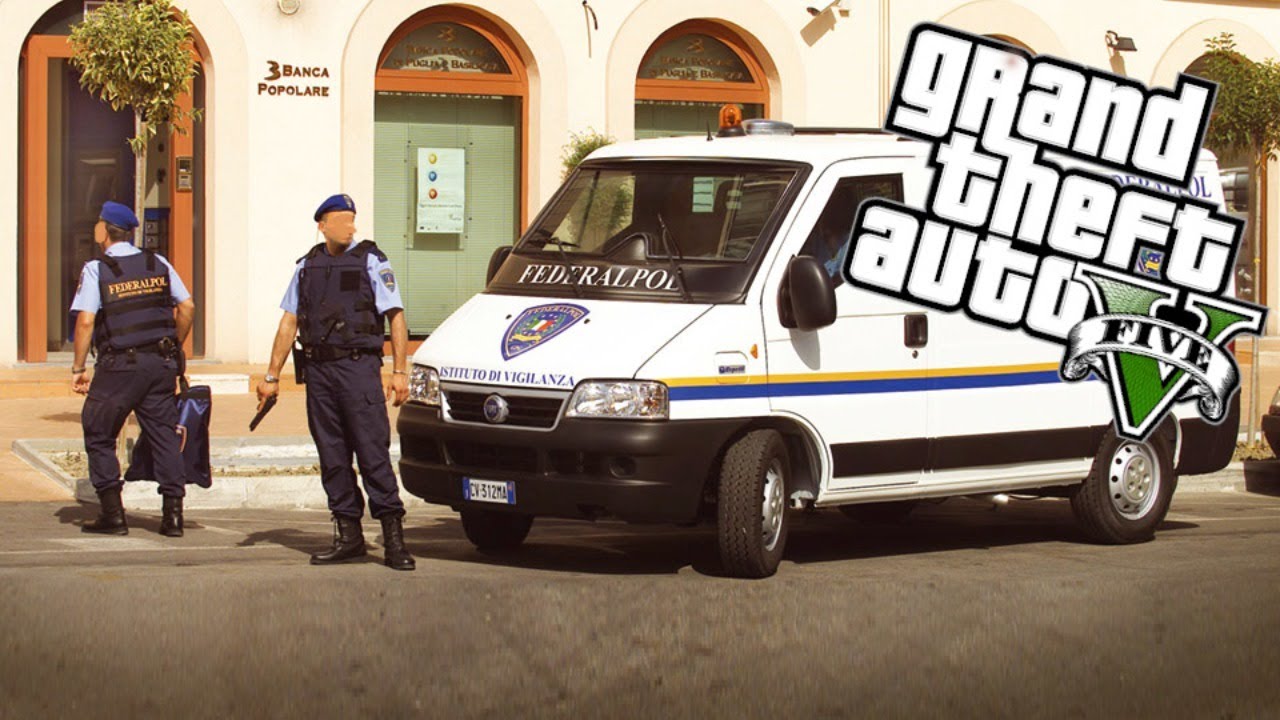 GTA 5 LSPDFR GUARDIA GIURATA VIGILANZA FIVEM | Trasportiamo Stipendi alle banche parte 1