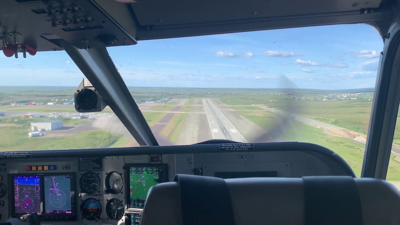 GippsAero GA8 Airvan landing in Bethel, Alaska.