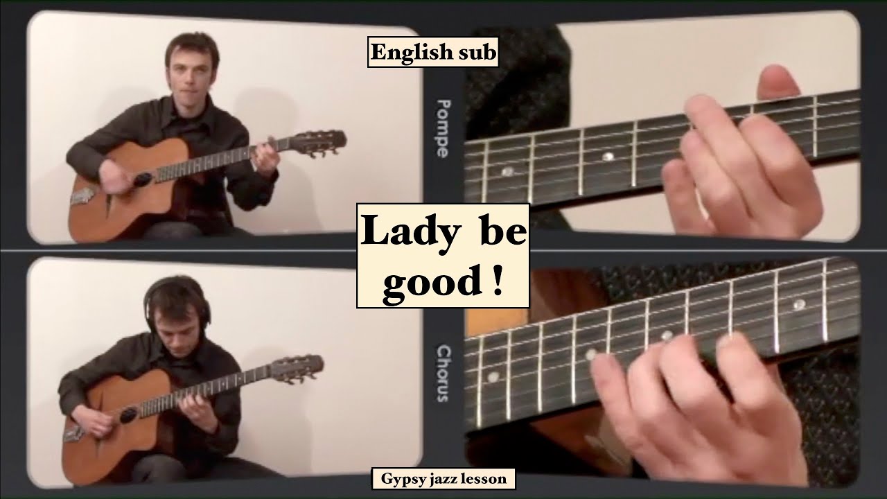 LADY BE GOOD   Gypsy guitar lesson    ENGLISH SUB availabale
