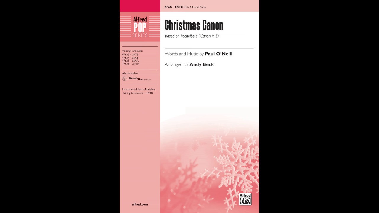 Christmas Canon, arr. Andy Beck – Score & Sound