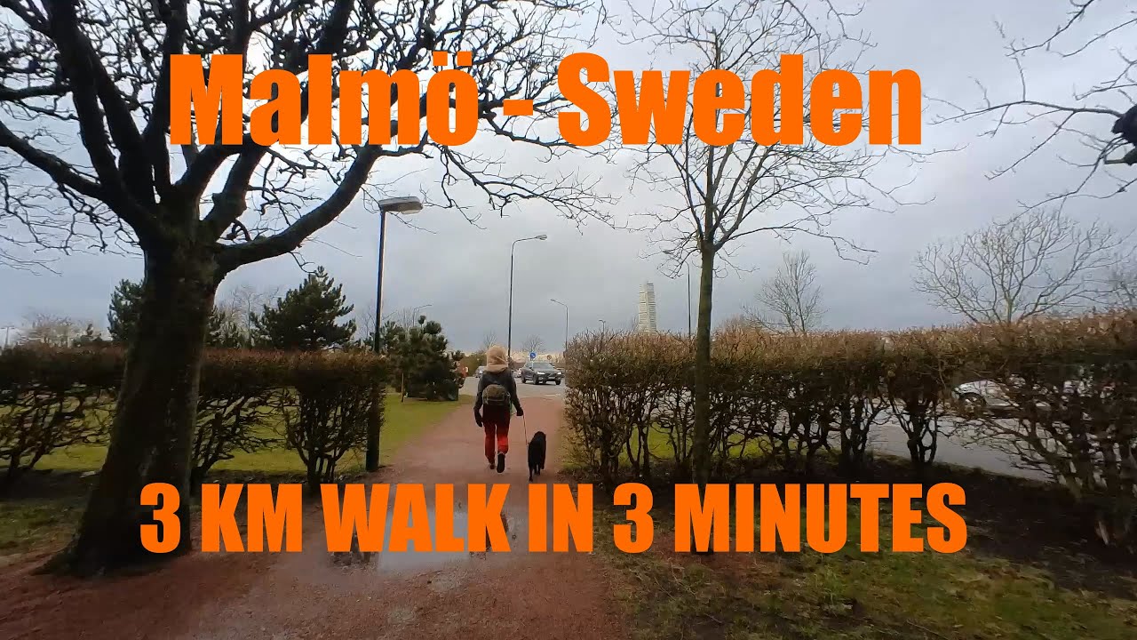 MALM&Ouml; Gustav Adolfts Torg to Slottsparken in 3 MINUTES, Citywalk April 2022