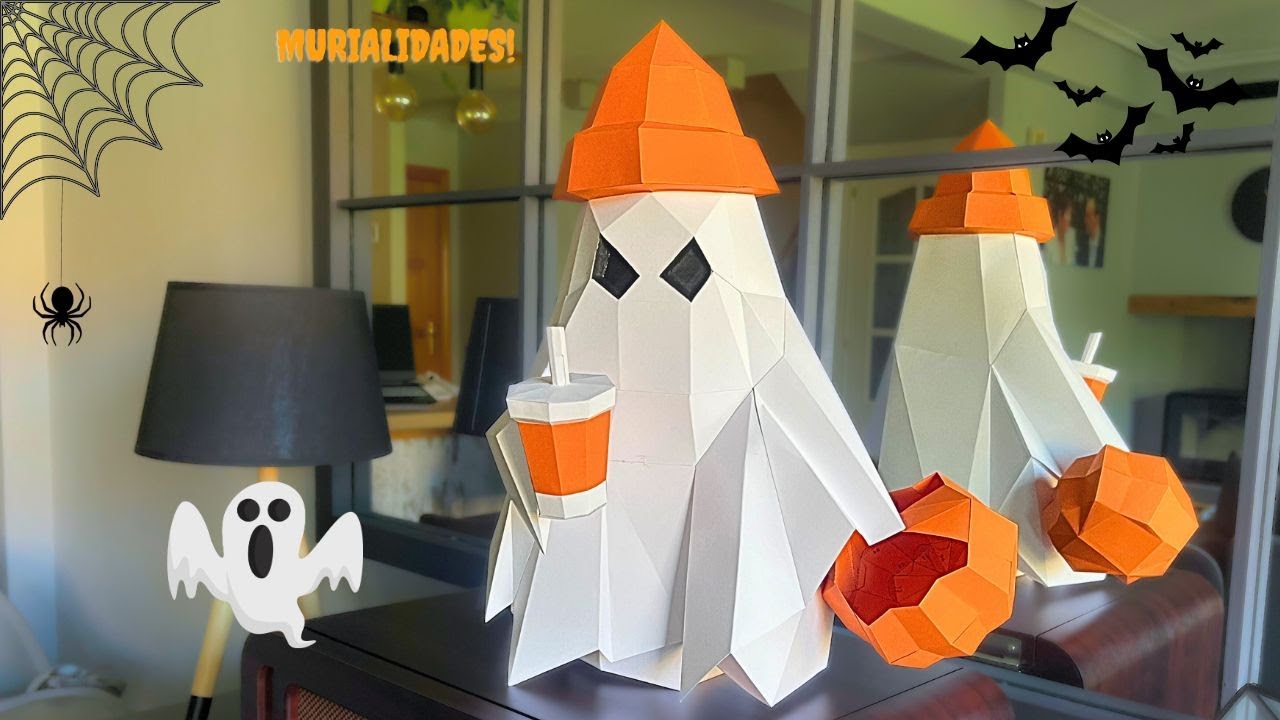 ¡Crea Tu Propio Fantasma de Halloween con Papercraft Espeluznante! Diseño DzivaPapera