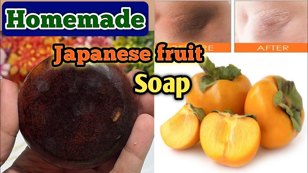 How to make japanese fruit soap at home | Diy persimmon soap | homemade persimmon soap | diy soap