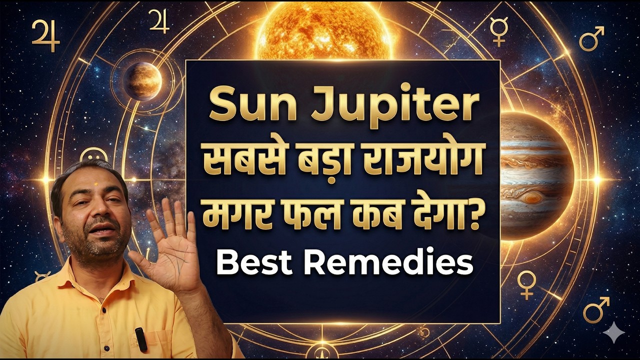 Sun Jupiter सबसे बड़ा राजयोग मगर फल कब देगा ? Best Remedies || By-Astrologer Rahul Bhatnagar 