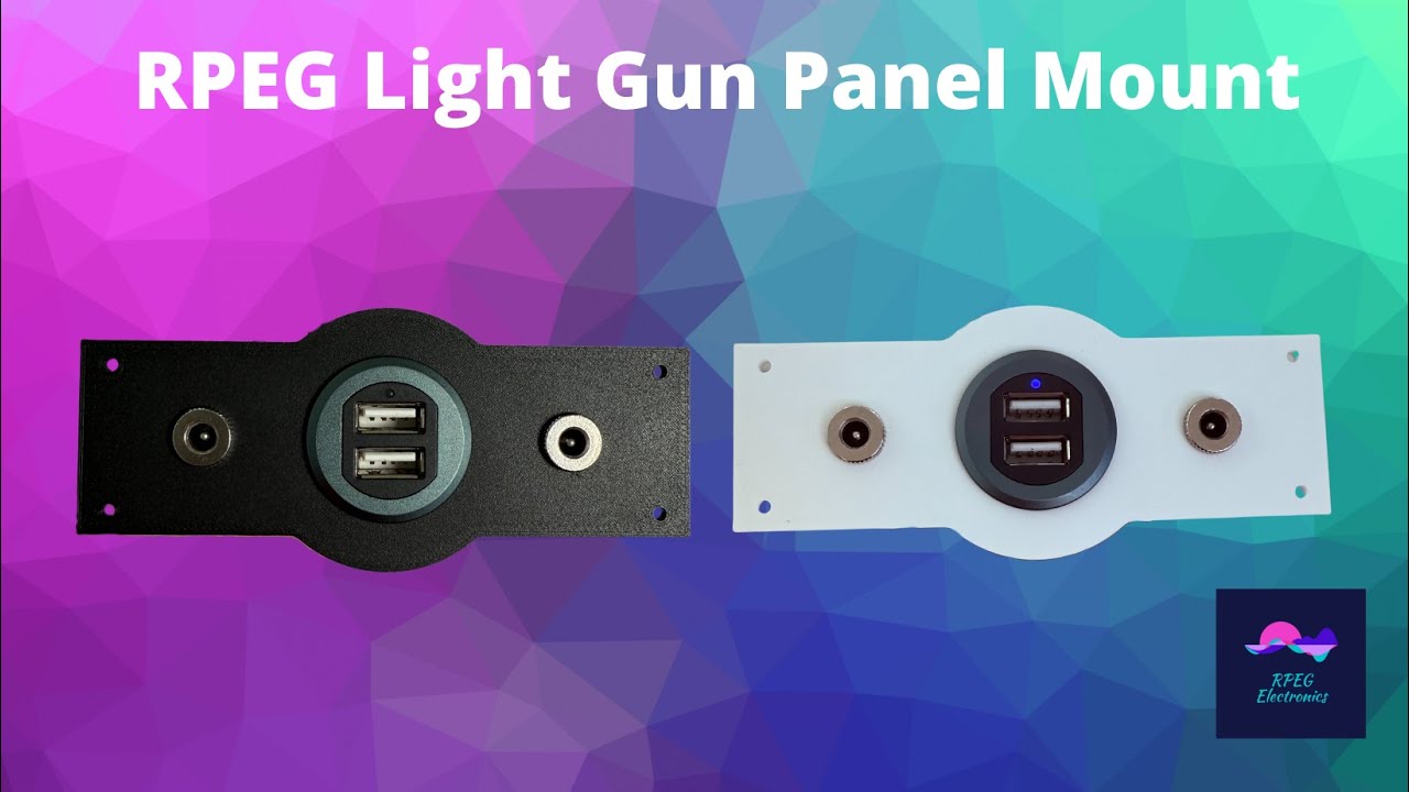 RPEG Light Gun Panel Mount for Arcade Cabinets (Gun4IR Compatible)