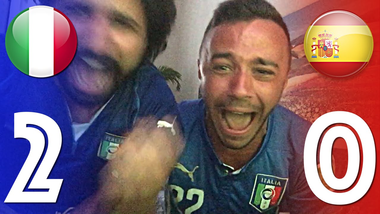 ITALIA 2 - 0 SPAGNA | CHIELLINI-PELLE' GOL LIVE HD
