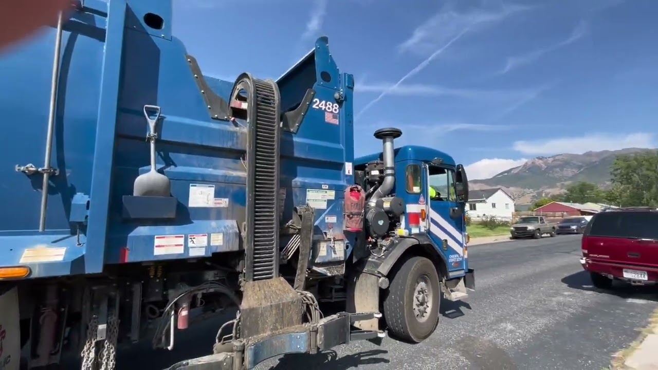 3 Trucks helping on a recycling 