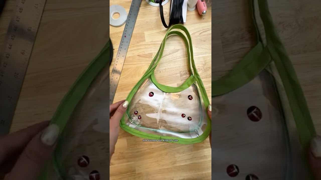 DIY Clear Stadium bag for Sza & Kendrick Concert 👜 | Vintage Coach Inspired #shorts #crafting