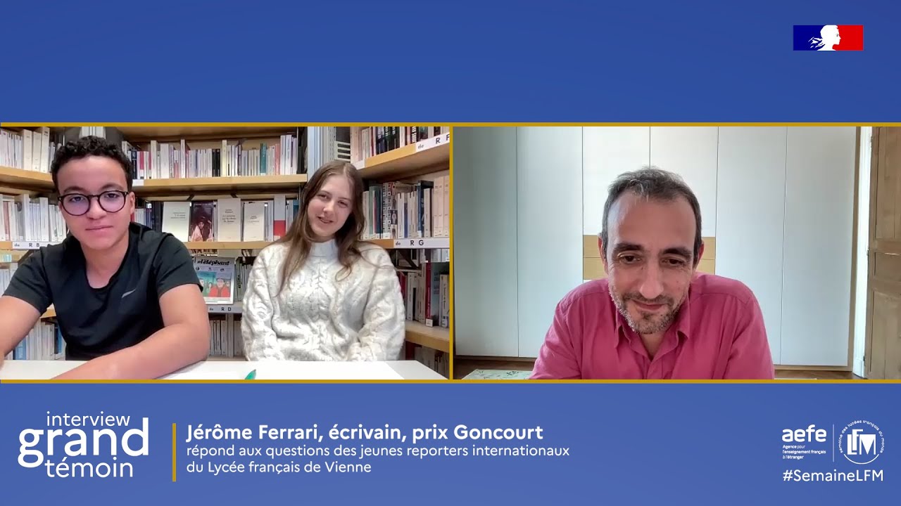 Jérôme Ferrari répond aux questions d'élèves du Lycée français de Vienne