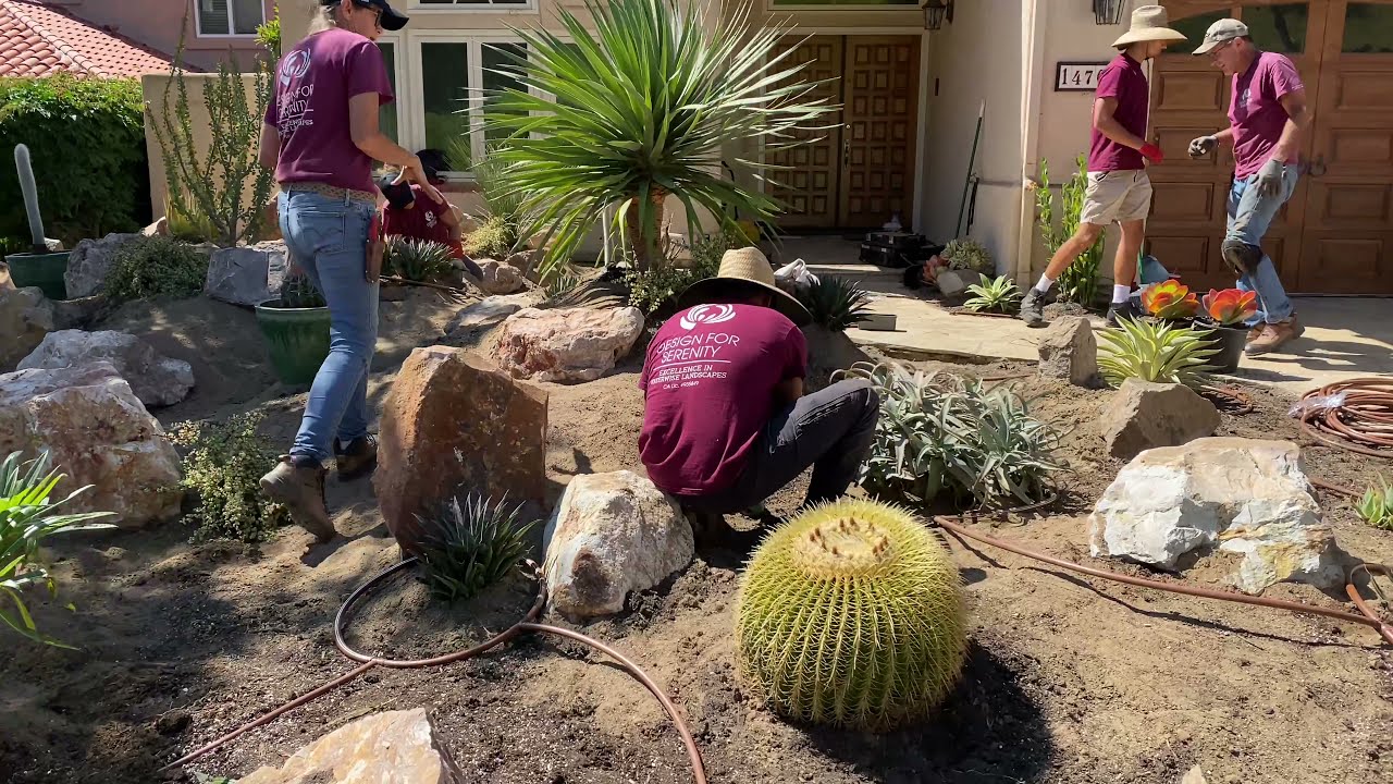 Adding Drip Irrigation to this Del Mar Succulent Garden Installation September 20 2021