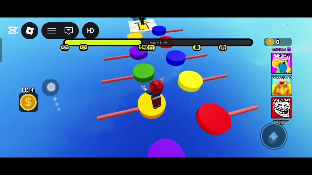 Playing easy parkour in Roblox !!! (Part 2)