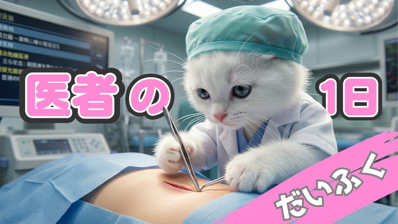 [本編]天才ドクターって呼んでにゃ!?だいふくが医者として働いた日の一日に密着