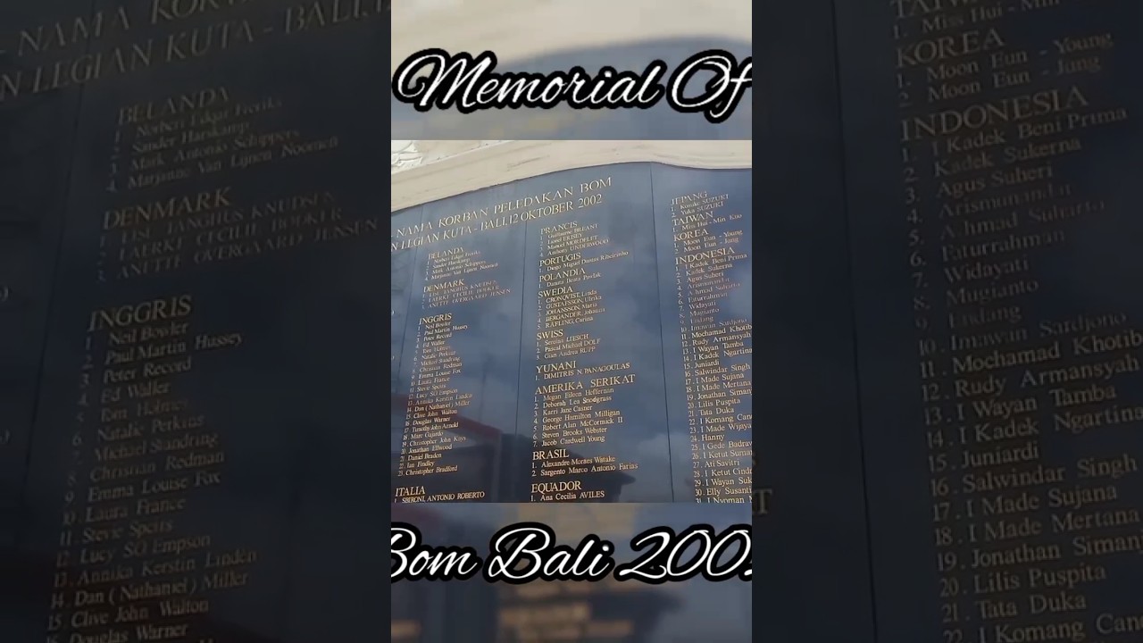Nama2 Korban Bom Bali 2002❗Names of Bom Bali Victims #aceh #bali #langsa #indonesia #kuta #tabanan